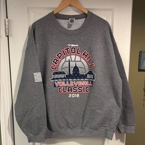 Mizuno Gray Capitol Hill Volleyball Classic Sweater